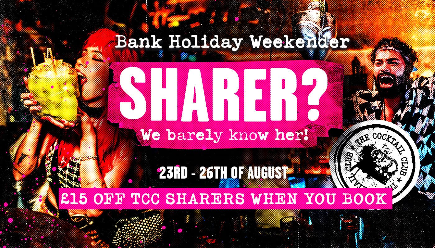 Bank Holiday Weekender. £15 off TCC sharers when you book